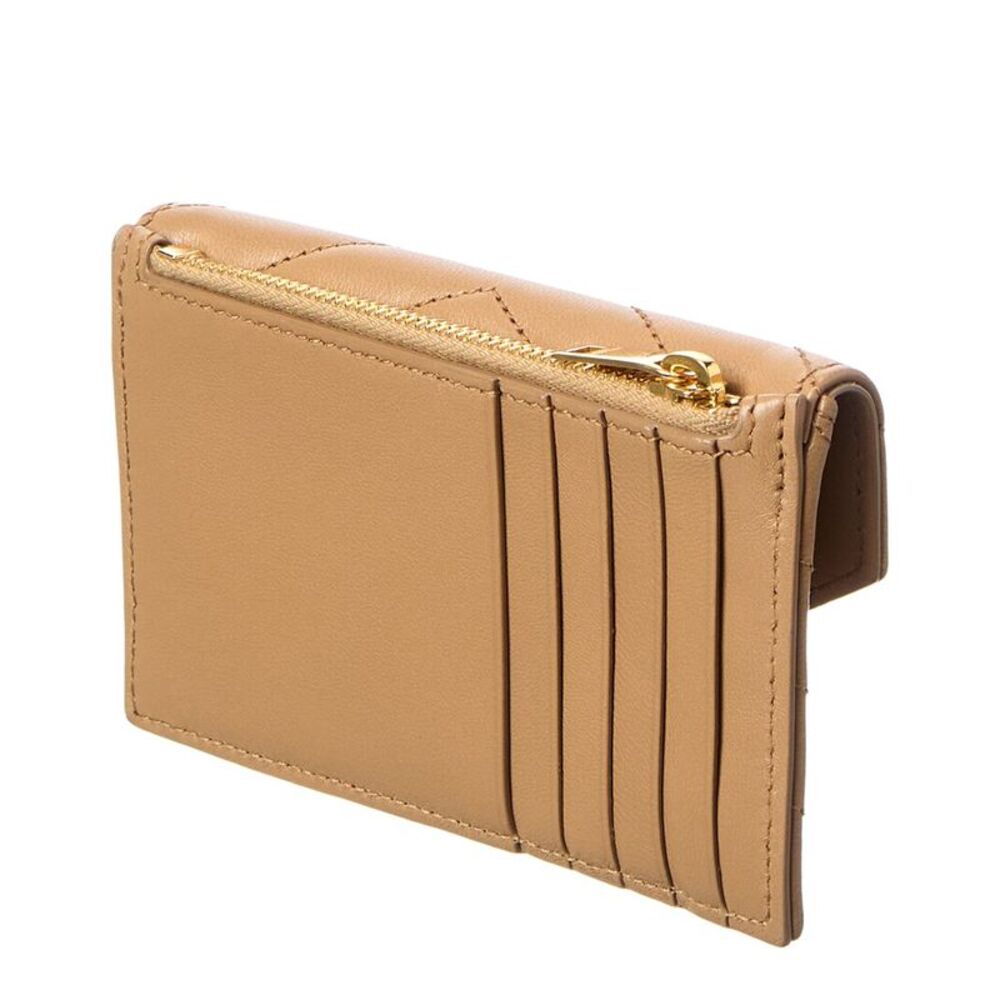 Saint Laurent Cassandre Leather Card Case, Beige - Picture 2 of 4
